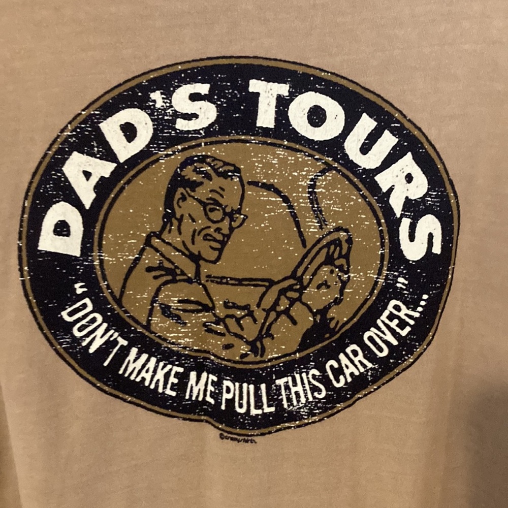 Dads Tours. Coffee Dyed  Kona Hawaii. Size:L